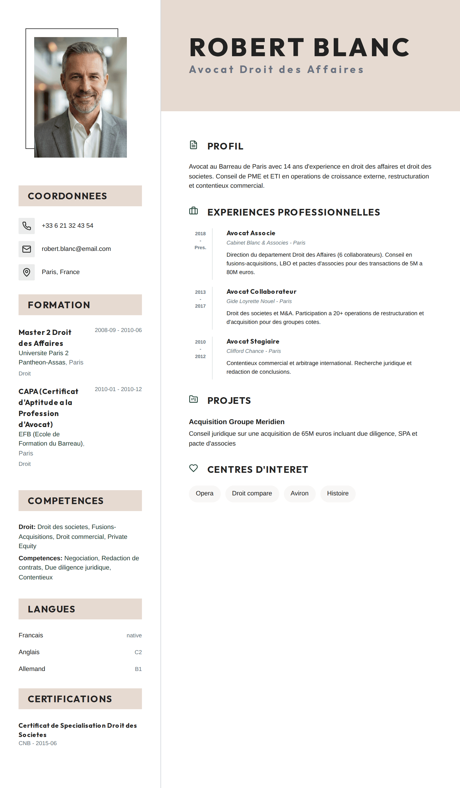 Template CV Boxed Wireframe