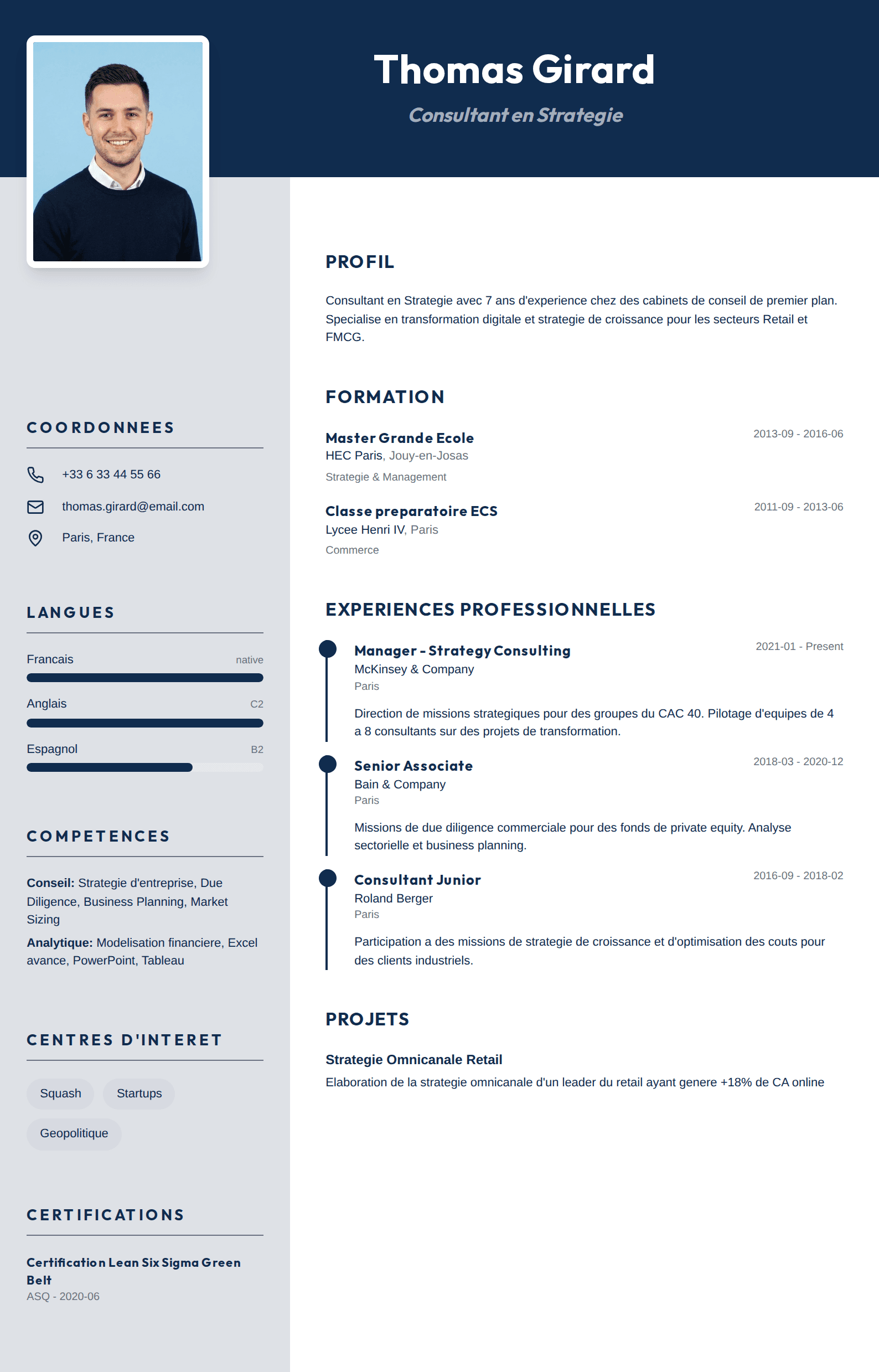 Template CV Corporate Navy V2