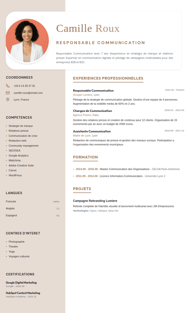 CV adapté à une offre d'emploi avec Cvnetic