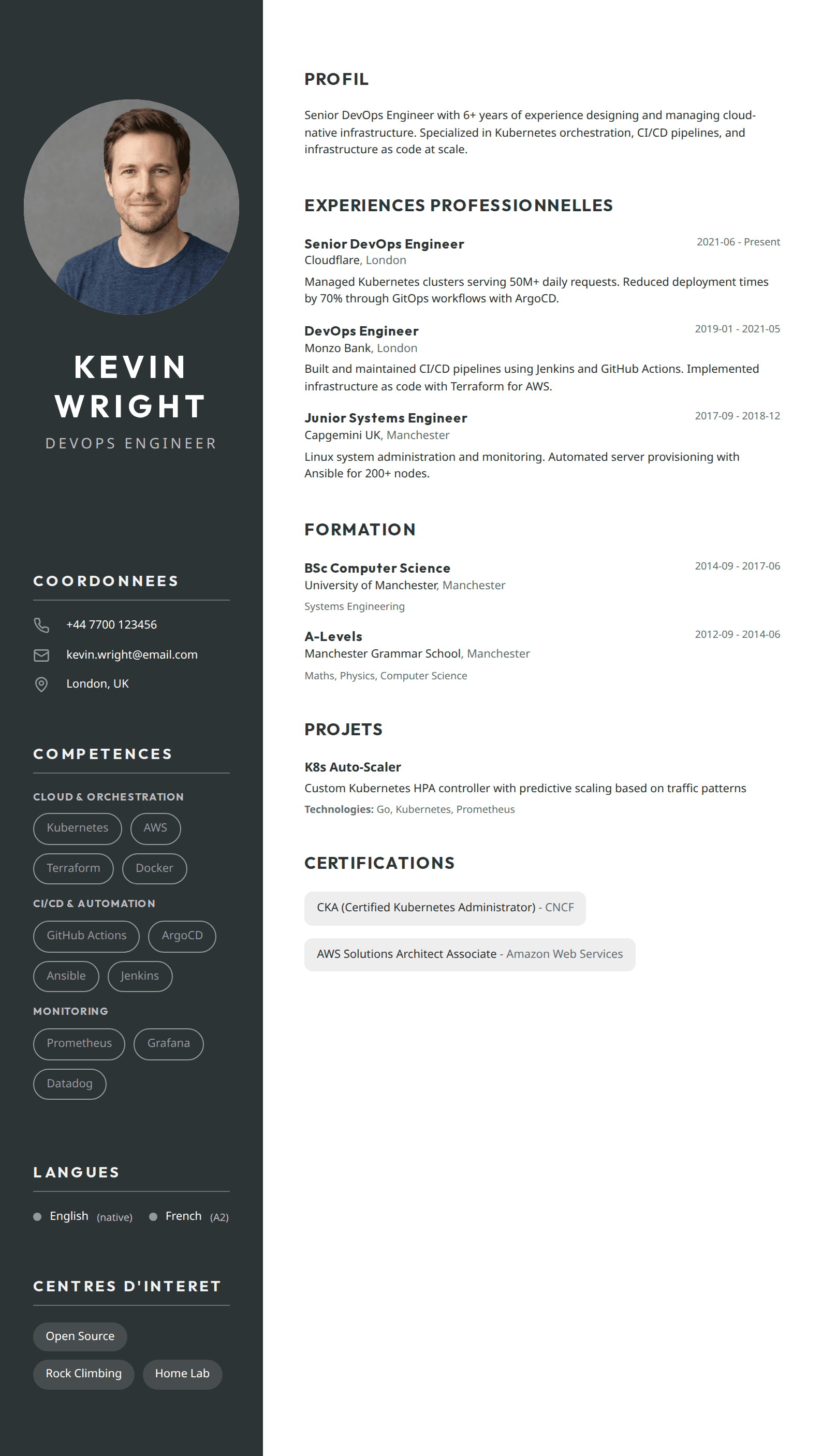 Template CV Pro Gray